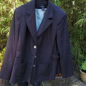 Style & Co black strip blazer size 16w